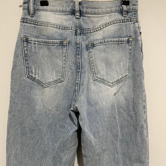 PacSun Los Angeles Denim Ripped Jeans High Rise Straight Size 24 - Picture 5 of 8